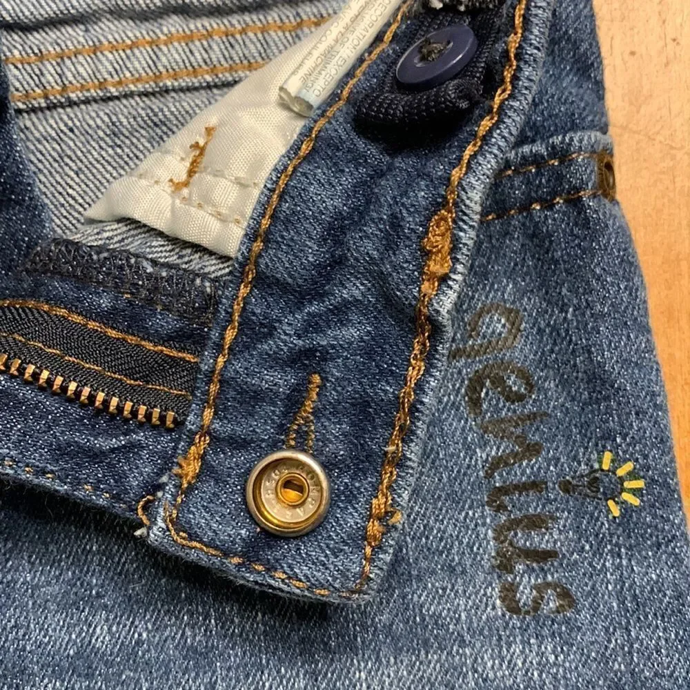 Wrangler jean shorts 3T graffiti distressed cotton spring summer adjustable wais